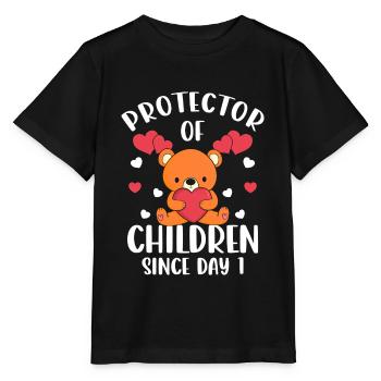 Teddy Offspring Protector - Stanley/Stella MINI CREATOR Kids’ T-Shirt - black - Front - Mikhail (115cm)