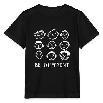 Être différent, être différent, déclaration cool, drôle - T-shirt bio MINI CREATOR Stanley/Stella Enfant - noir - Devant - Mikhail (115cm)