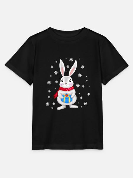Lapin de Noël Lapin Noël Enfants - T-shirt bio MINI CREATOR Stanley/Stella Enfant - noir