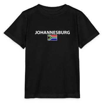 Johannesburg Südafrika Südafrikanische Flagge - Stanley/Stella Kinder T-Shirt MINI CREATOR  - Schwarz - Vorne - Mikhail (115cm)