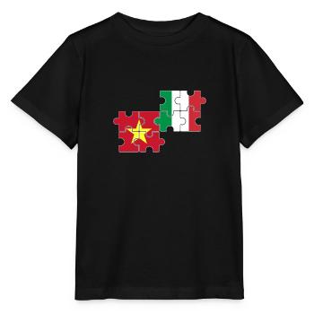 Vietnam Italy Flag Italian Vietnamese - Stanley/Stella MINI CREATOR Kids’ T-Shirt - black - Front - Mikhail (115cm)