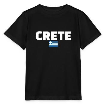 Crète Grèce Drapeau grec Grec - T-shirt bio MINI CREATOR Stanley/Stella Enfant - noir - Devant - Mikhail (115cm)