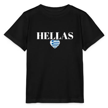 Hellas Grèce Drapeau grec Grec - T-shirt bio MINI CREATOR Stanley/Stella Enfant - noir - Devant - Mikhail (115cm)
