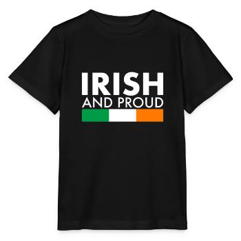Irlandais Et Fier Irlande, Drapeau Irlandais, Fier Irlandais - T-shirt bio MINI CREATOR Stanley/Stella Enfant - noir - Devant - Mikhail (115cm)