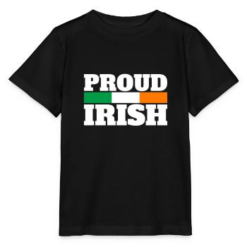 Fier Irlandais Irlande Drapeau Irlandais Fier Irlandais - T-shirt bio MINI CREATOR Stanley/Stella Enfant - noir - Devant - Mikhail (115cm)