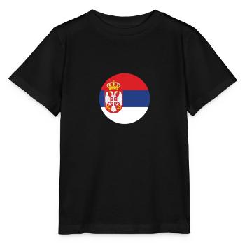 Serbie Drapeau serbe Fier Serbe - T-shirt bio MINI CREATOR Stanley/Stella Enfant - noir - Devant - Mikhail (115cm)