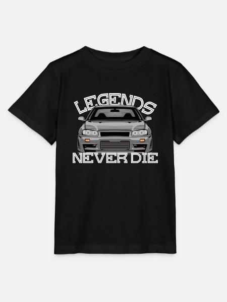 Legends Never Die Skyline R34 - Stanley/Stella Kinder T-Shirt MINI CREATOR - Schwarz
