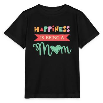 Luck is to be a mom. - Stanley/Stella MINI CREATOR Kids’ T-Shirt - black - Front - Mikhail (115cm)