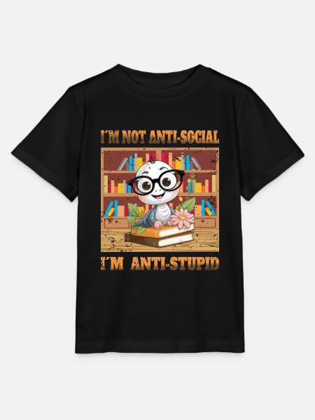 Schlaue Wurm - Stanley/Stella Kinder T-Shirt MINI CREATOR  - Schwarz