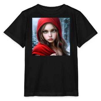 Rotkäppchen im Winterwald - Märchen - Stanley/Stella Kinder T-Shirt MINI CREATOR  - Schwarz - Vorne - Mikhail (115cm)