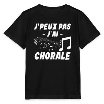 Je Peux Pas J'ai Chorale - T-shirt bio MINI CREATOR Stanley/Stella Enfant - noir - Devant - Mikhail (115cm)