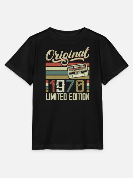Jahrgang 1970er Retro 1970er Jahre Geburtstagsgeschenk - Stanley/Stella Kinder T-Shirt MINI CREATOR  - Schwarz