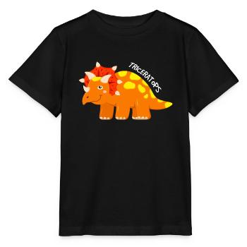 Tricératops - T-shirt bio MINI CREATOR Stanley/Stella Enfant - noir - Devant - Mikhail (115cm)