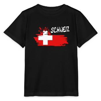 Schweiz Swiss Switzerland - Stanley/Stella Kinder T-Shirt MINI CREATOR  - Schwarz - Vorne - Mikhail (115cm)