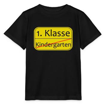 Kindergarten, Schule ,1. Klasse - Stanley/Stella Kinder T-Shirt MINI CREATOR  - Schwarz - Vorne - Mikhail (115cm)
