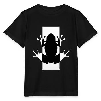 Grenouille, Biologie, Amphibiens, Lurche, Zoologie - T-shirt bio MINI CREATOR Stanley/Stella Enfant - noir - Devant - Mikhail (115cm)