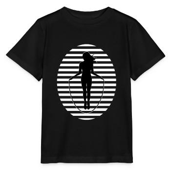 Jumping Rope Jumping Rope Jumping Sticker Shirt - Stanley/Stella MINI CREATOR Kids’ T-Shirt - black - Front - Mikhail (115cm)