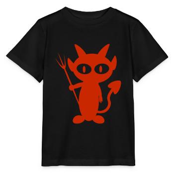 red devil - she-devil / devil T Shirt - Stanley/Stella MINI CREATOR Kids’ T-Shirt - black - Front - Mikhail (115cm)