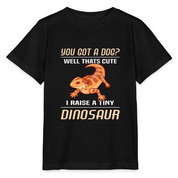 Echse Bartagame Terrarium Haustier Reptil - Stanley/Stella Kinder T-Shirt MINI CREATOR  - Schwarz - Vorne - Mikhail (115cm)