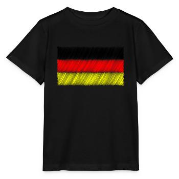 Deutschlandfahne Deutschlandflagge Weltmeister - Stanley/Stella Kinder T-Shirt MINI CREATOR  - Schwarz - Vorne - Mikhail (115cm)