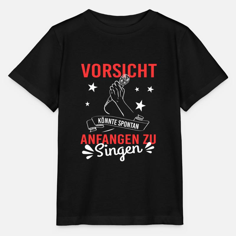 Lustiger Spruch Singen - Stanley/Stella Kinder T-Shirt MINI CREATOR  - Schwarz
