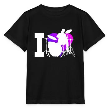Femmes Batteur Batterie Batterie Percussions - T-shirt bio MINI CREATOR Stanley/Stella Enfant - noir - Devant - Mikhail (115cm)