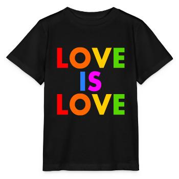 Love is love - T-shirt bio MINI CREATOR Stanley/Stella Enfant - noir - Devant - Mikhail (115cm)