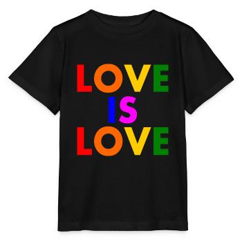 Love is love - T-shirt bio MINI CREATOR Stanley/Stella Enfant - noir - Devant - Mikhail (115cm)