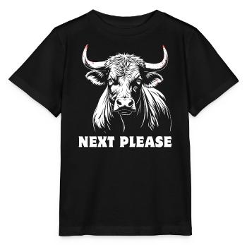 Taurus - Next please - proud, self-confident - Stanley/Stella MINI CREATOR Kids’ T-Shirt - black - Front - Mikhail (115cm)
