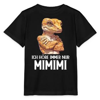 Gecko Reptiles I Always Hear Mimimi - Stanley/Stella MINI CREATOR Kids’ T-Shirt - black - Front - Mikhail (115cm)