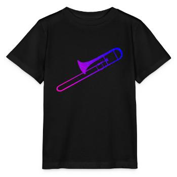Trombone Brass Band Brass Instrument - T-shirt bio MINI CREATOR Stanley/Stella Enfant - noir - Devant - Mikhail (115cm)