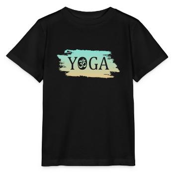 Yoga Om - Stanley/Stella Kinder T-Shirt MINI CREATOR  - Schwarz - Vorne - Mikhail (115cm)