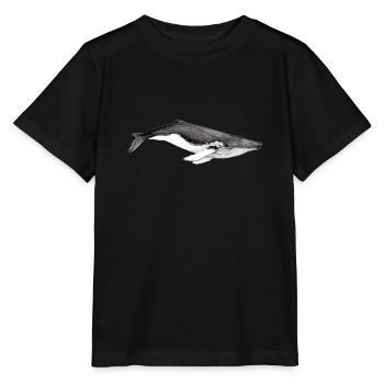 Yubarta - baleine à bosse - baleine à bosse - T-shirt bio MINI CREATOR Stanley/Stella Enfant - noir - Devant - Mikhail (115cm)