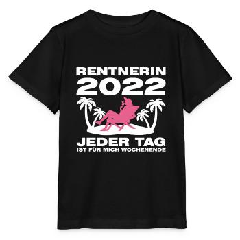 Rentnerin 2022 Rente Rentnerin Geschenk - Stanley/Stella Kinder T-Shirt MINI CREATOR  - Schwarz - Vorne - Mikhail (115cm)