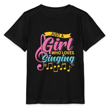 Girl Singing | Karaoke | Girl band - Stanley/Stella MINI CREATOR Kids’ T-Shirt - black - Front - Mikhail (115cm)