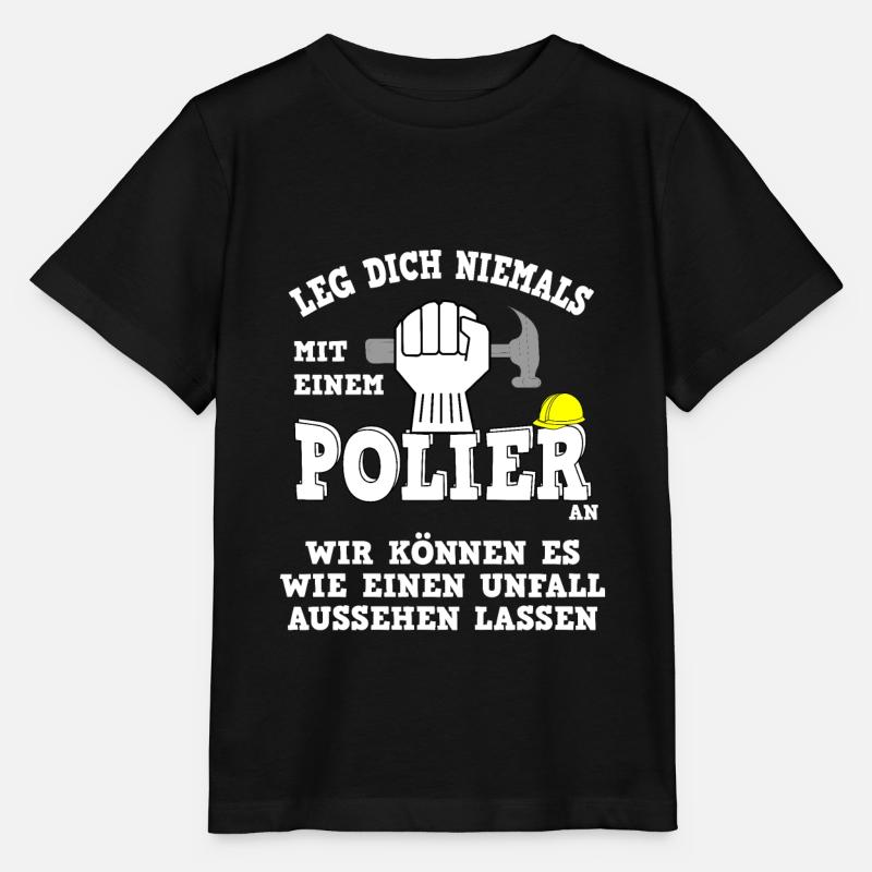 Polier Unfall Spruch - Stanley/Stella Kinder T-Shirt MINI CREATOR  - Schwarz