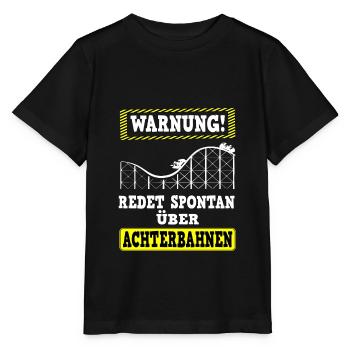 Parle spontanément de la fête foraine des montagnes russes - T-shirt bio MINI CREATOR Stanley/Stella Enfant - noir - Devant - Mikhail (115cm)