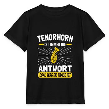 Tenorhorn Tenorhornist Blaskapelle Orchester - Stanley/Stella Kinder T-Shirt MINI CREATOR  - Schwarz - Vorne - Mikhail (115cm)
