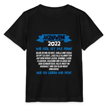 Jugendweihe Konfirmation Jugendlicher Erwachsener - Stanley/Stella Kinder T-Shirt MINI CREATOR  - Schwarz - Vorne - Mikhail (115cm)