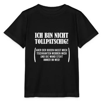 Tollpatsch Tollpatschige Freundin - Stanley/Stella Kinder T-Shirt MINI CREATOR  - Schwarz - Vorne - Mikhail (115cm)