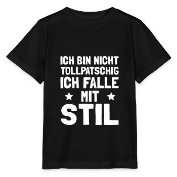 Tollpatsch Tollpatschige Freundin - Stanley/Stella Kinder T-Shirt MINI CREATOR  - Schwarz - Vorne - Mikhail (115cm)