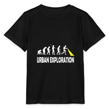Urban exploration Urbexing Lost Places - Stanley/Stella Kinder T-Shirt MINI CREATOR  - Schwarz - Vorne - Mikhail (115cm)
