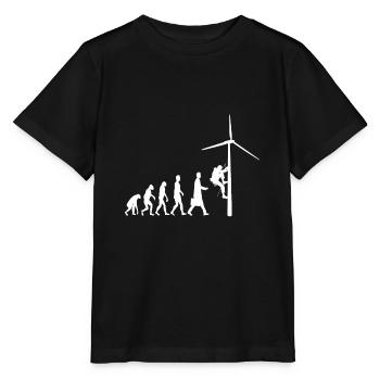 Windenergie Windkraftanlage Windrad - Stanley/Stella Kinder T-Shirt MINI CREATOR  - Schwarz - Vorne - Mikhail (115cm)