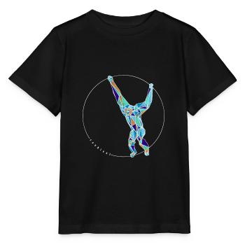 gibbon blue - Stanley/Stella MINI CREATOR Kids’ T-Shirt - black - Front - Mikhail (115cm)