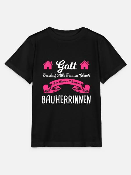Bauherrin Bauherr Hausbau Geschenk - Stanley/Stella Kinder T-Shirt MINI CREATOR  - Schwarz