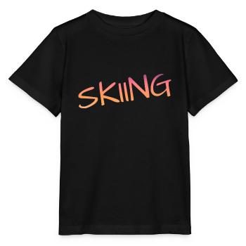 skiing, ski fahren, skier, pistensau - Stanley/Stella Kinder T-Shirt MINI CREATOR  - Schwarz - Vorne - Mikhail (115cm)