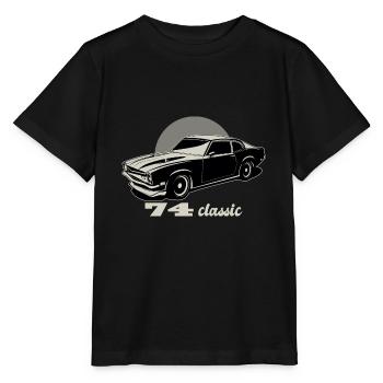 74 classic muscle car voiture - T-shirt bio MINI CREATOR Stanley/Stella Enfant - noir - Devant - Mikhail (115cm)