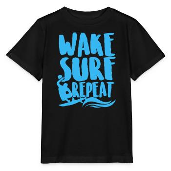 Surfing Wake Surf Repeat - Stanley/Stella MINI CREATOR Kids’ T-Shirt - black - Front - Mikhail (115cm)
