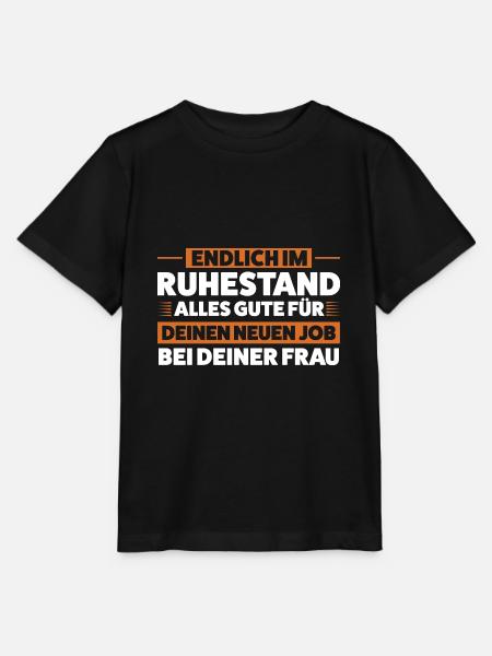 Ruhestand Rente Pension Geschenk - Stanley/Stella Kinder T-Shirt MINI CREATOR - Schwarz