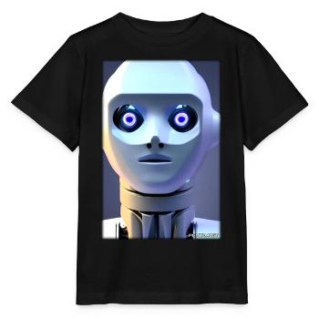 Robot Future Technology Science Android - T-shirt bio MINI CREATOR Stanley/Stella Enfant - noir - Devant - Mikhail (115cm)